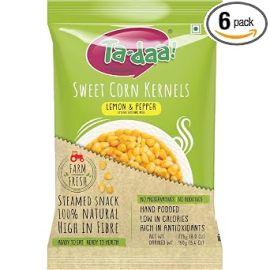 Tadaa Lemon & Pepper Sweet Corn Kernels, 225 Grams (Pack of 6)