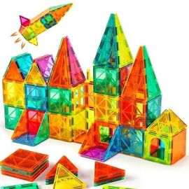 WireScorts® Magnetic Tiles for Kids, Magnetic Building Blocks for Kid 3 4 5 6 7 8 Years, Educational Learning Toys for 2 3 4 5 Year, Magnetic Toys for Kids, Learning Educational Brain Toys - 26Pcs