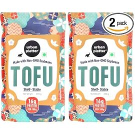 Urban Platter Firm Tofu, 200g (Ambient Storage | High in Protein | Preservative-Free | SOYA Paneer | Perfectly Plant-Based) (Pack of 2)